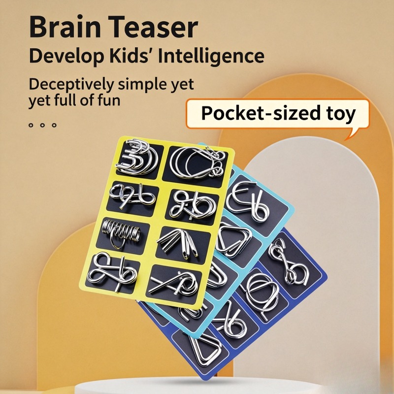 Board Game Education - 8 Parçalı Metal Bulmaca Seti Klasik