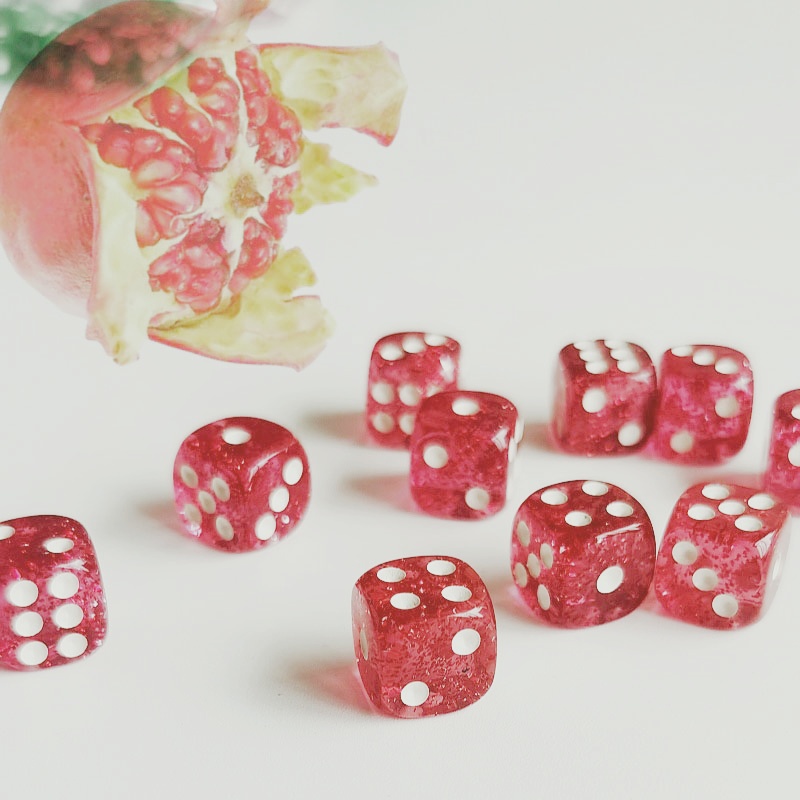 Board Game Digital - 10 adet Set Glitter Zar Rulo