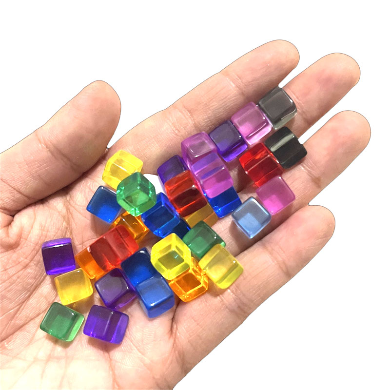 Board Game Loop - 100 adet/takım 8mm temizle küp zar