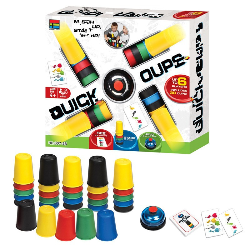 Board Game Quiz - Spor İstifleme Bardak Plastik Kart Oyunları