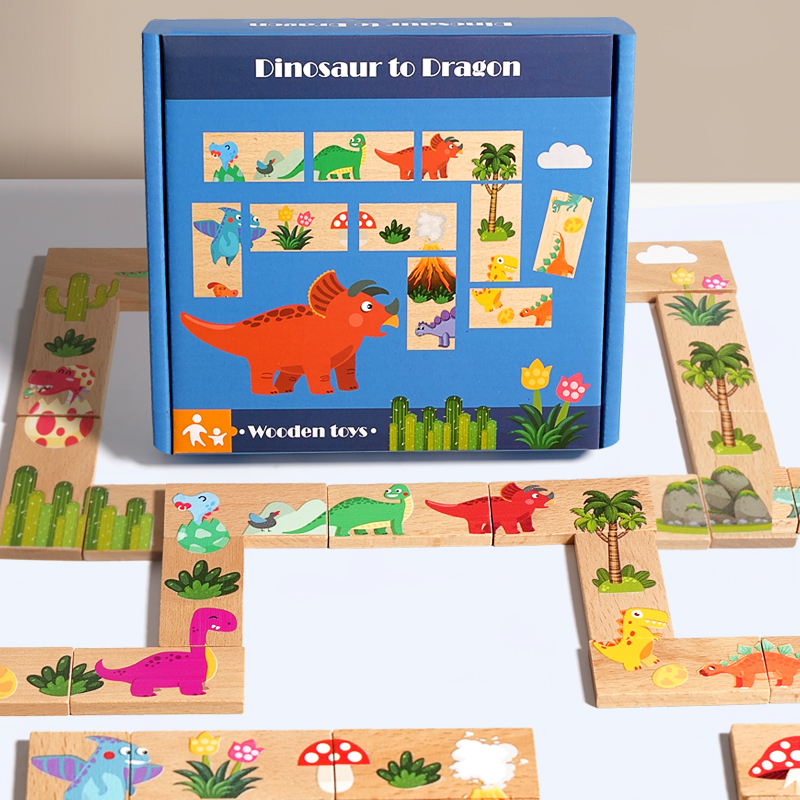 Board Game Education - Çocuklar Ahşap Yapboz Bulmacalar Karikatür Hayvan