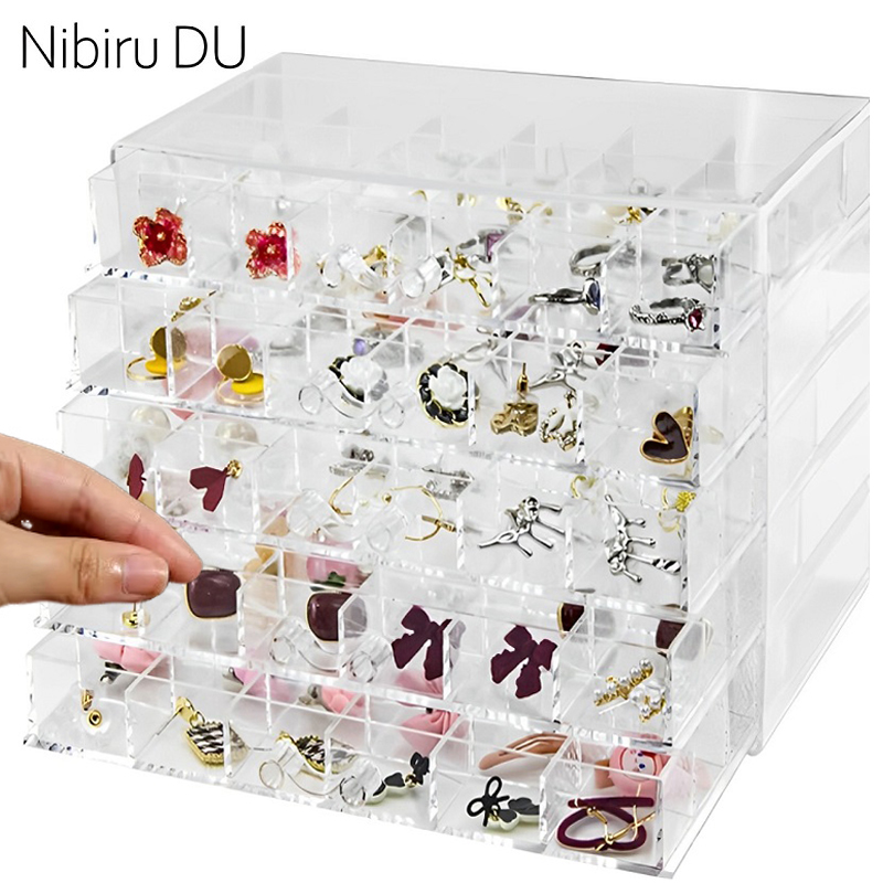 Token Tray Organizer - Şeffaf takı saklama kutusu 72/79/120 izgaralar