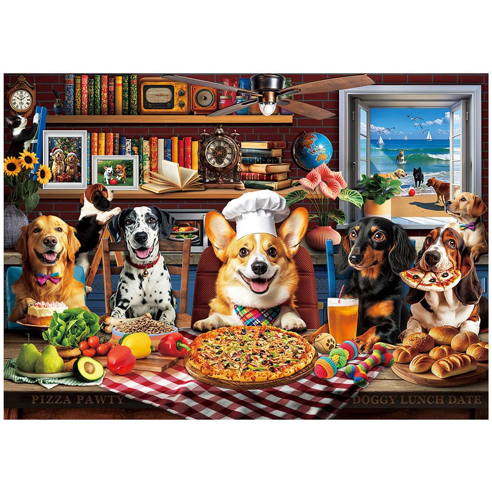 Jigsaw Puzzle Adult - Sevimli Şef Corgi Çok Çeşitli Köpekler