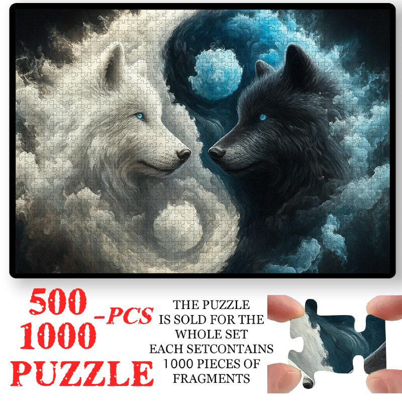 Jigsaw Puzzle Adult - 500/1000 adet Tai Chi Yin-Yang ve