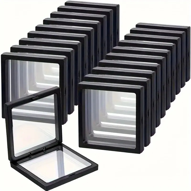 Token Tray Organizer - 20 adet Clearview 3D Yüzen Vitrinler
