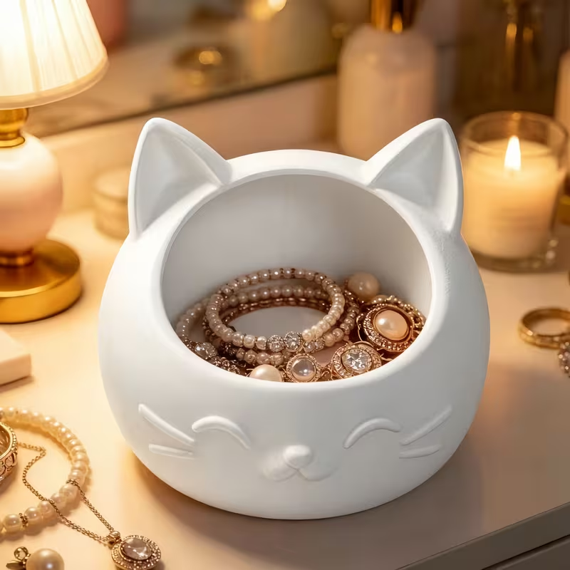 Mini Karikatür Kedi Şeklinde S - Token Tray Organizer incelemesi ve fiyatı