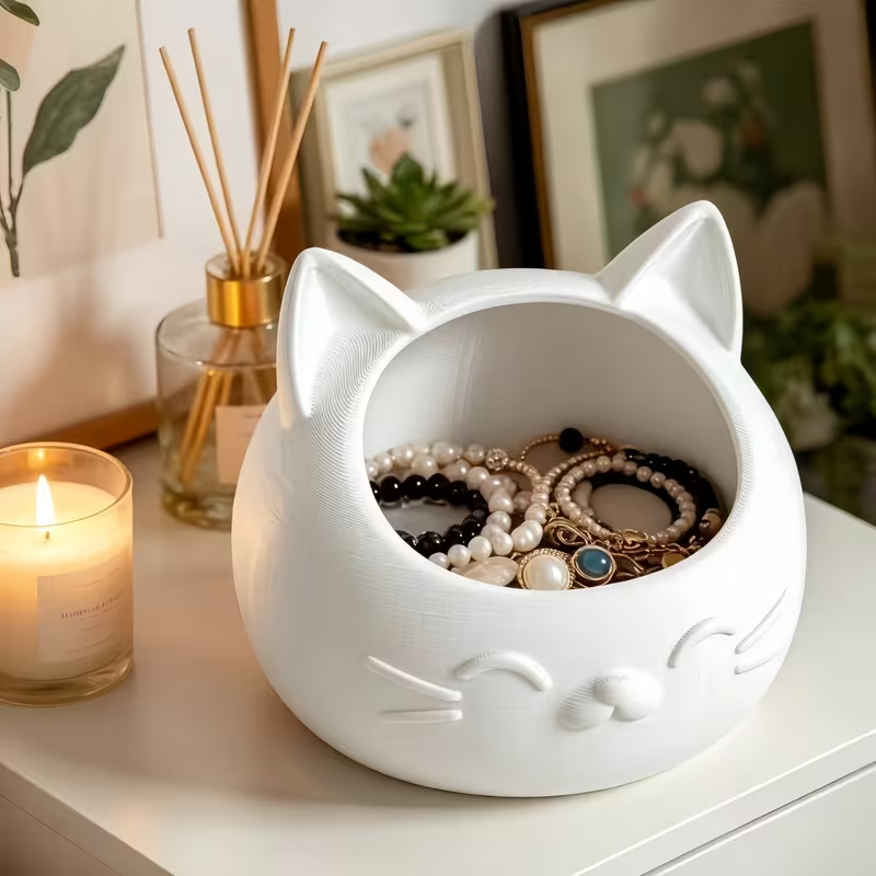 Mini Karikatür Kedi Şeklinde S - Token Tray Organizer incelemesi ve fiyatı